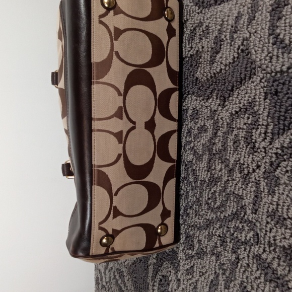 Coach Legacy Signature Haley Satchel Womens Purse Brown - Picture 6 of 10